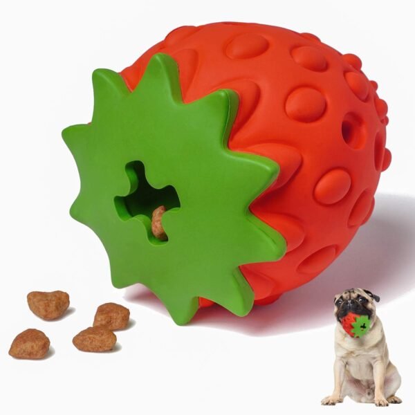 Dog Rubber Chew Toy, Treat Dispensing Puzzle Ball