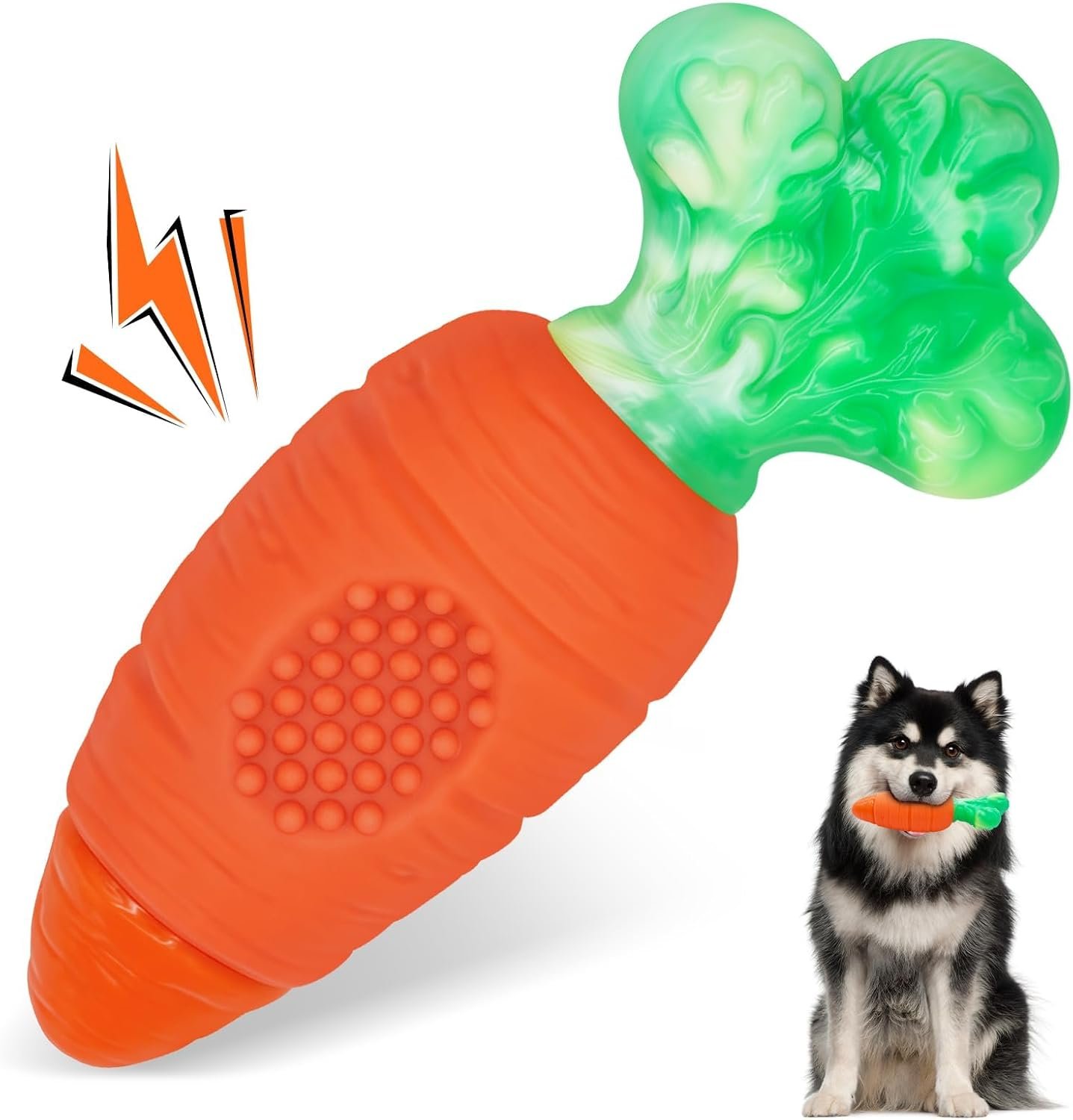 Dual-Material Nylon-Rubber Squeaky Toy for Medium - Image 2