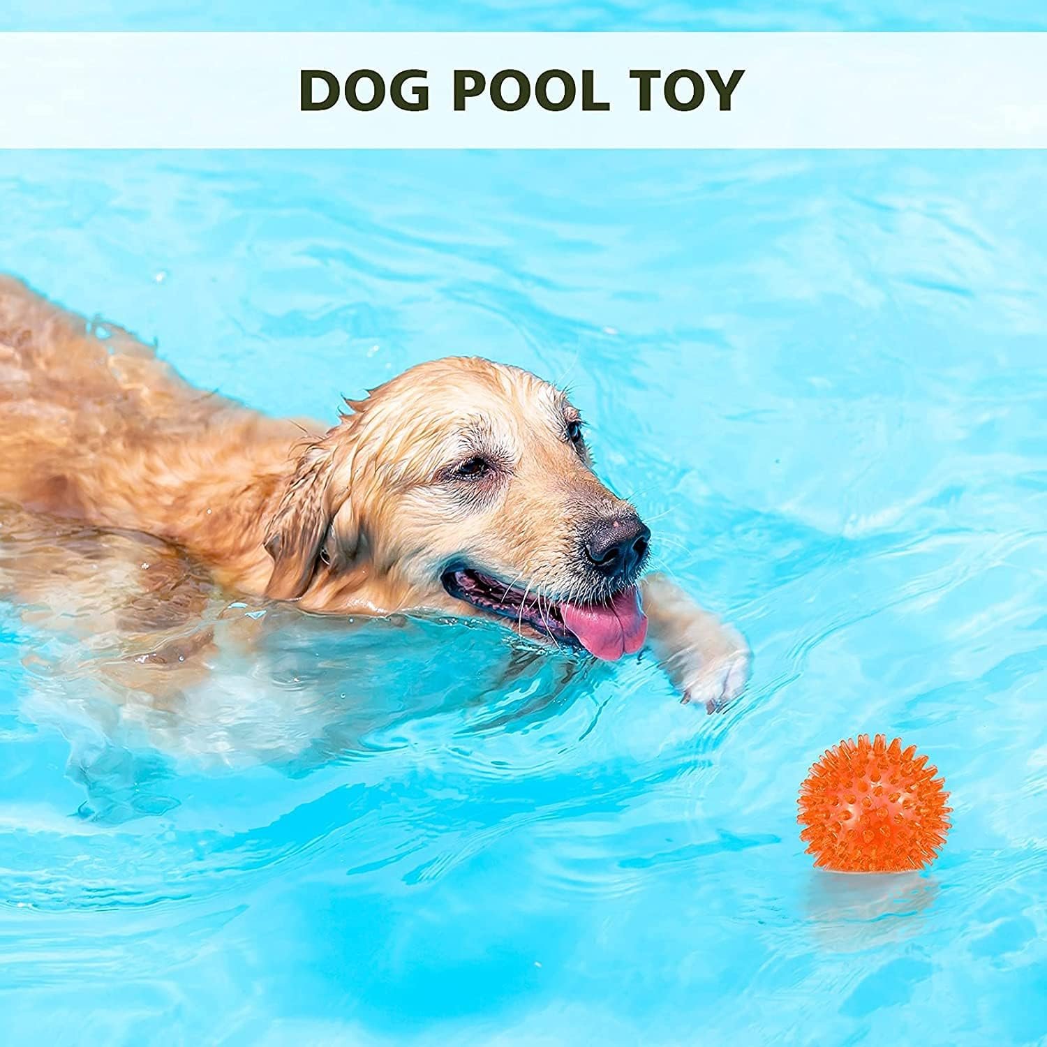 Spiky Floating Squeaky Massage Ball for Puppies - Image 2