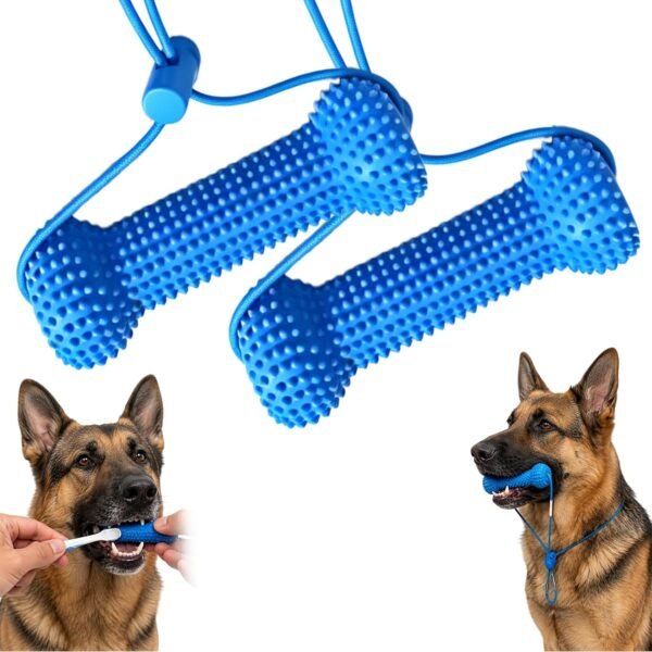 2-Pack Rubber Teeth-Cleaning Toy for All Breeds