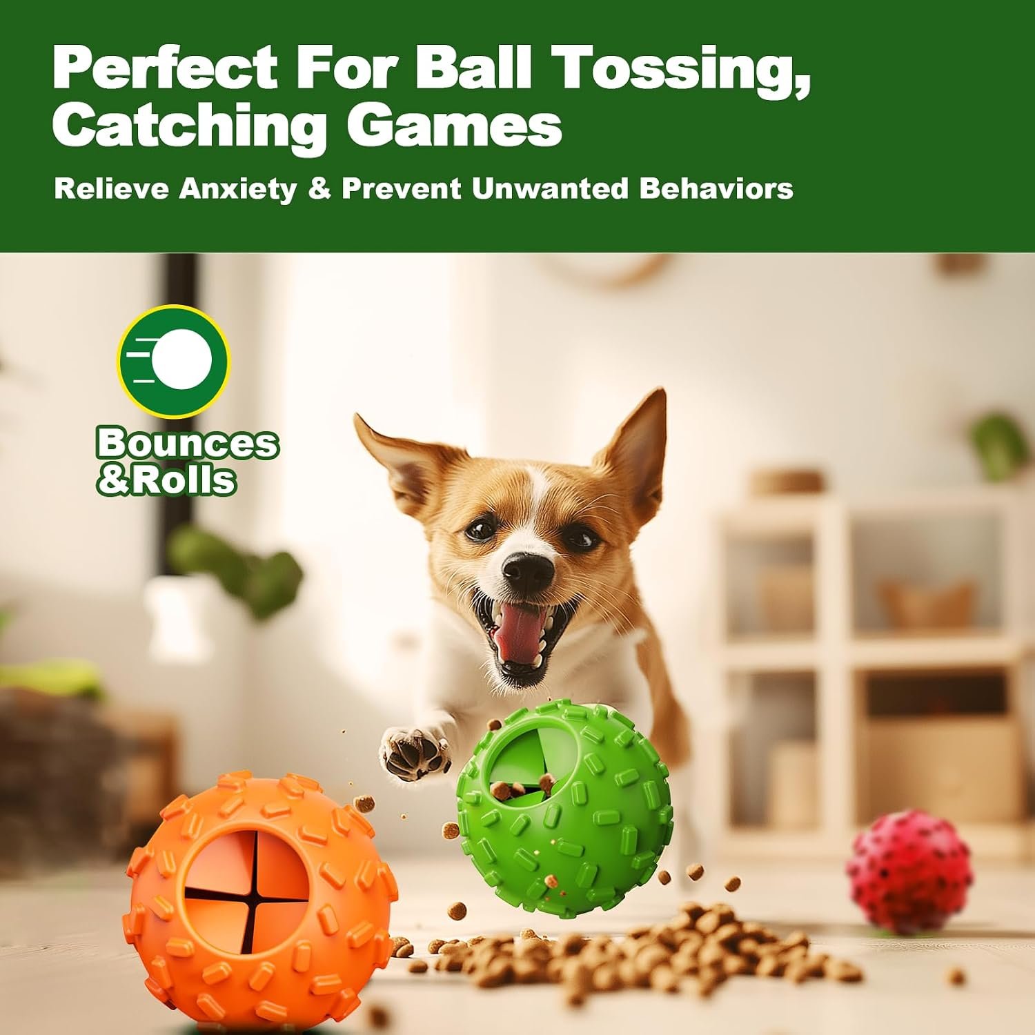Natural Rubber Cognitive Dog Puzzle Toy, 2-Pack - Image 2