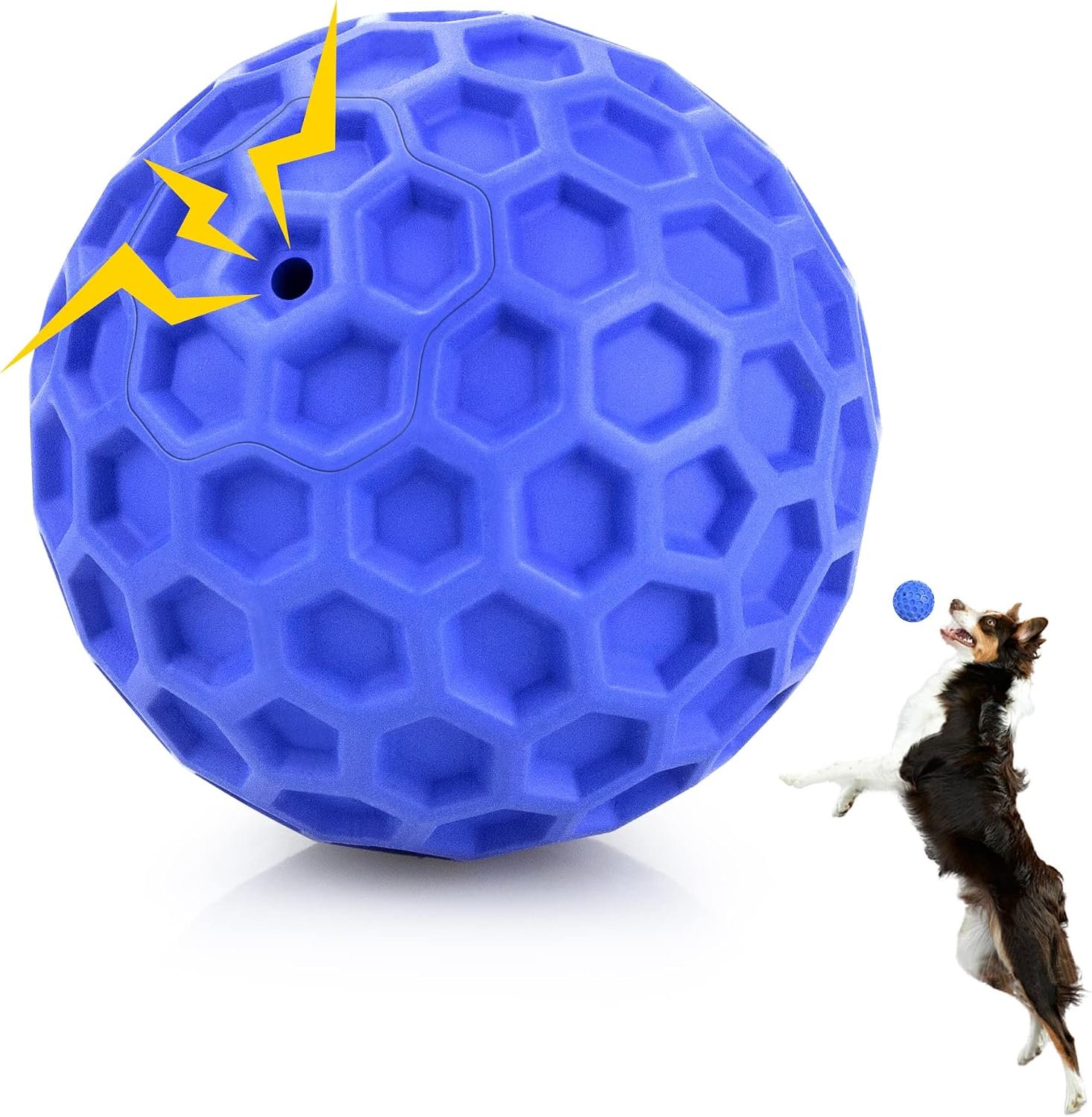 Ultra-Durable Squeaky Ball for Large Dogs (Dental/Stress Relief)
