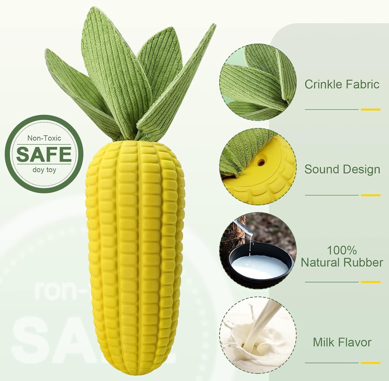 Corn Rubber Squeaky Toy for All Size Dogs - Image 2