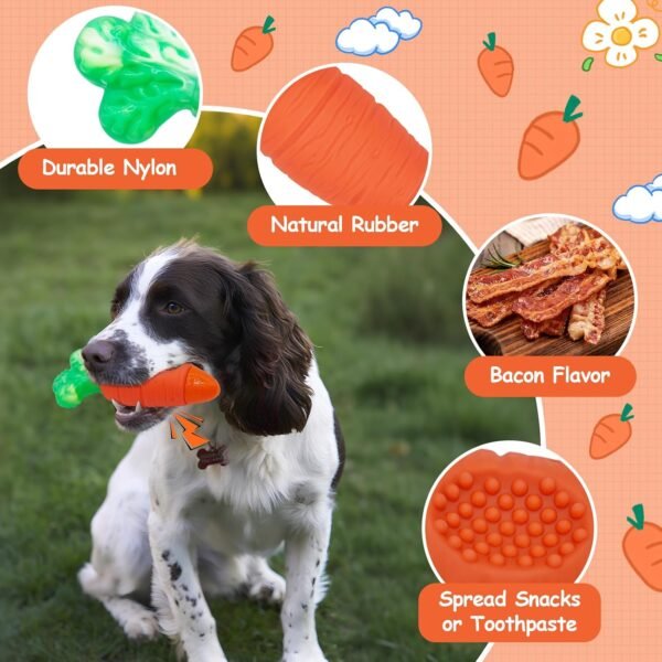 Dual-Material Nylon-Rubber Squeaky Toy for Medium