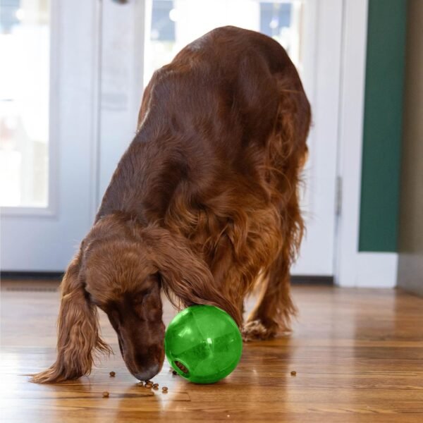 Green Interactive Treat Dispensing Puzzle Ball, 4.7-Inch