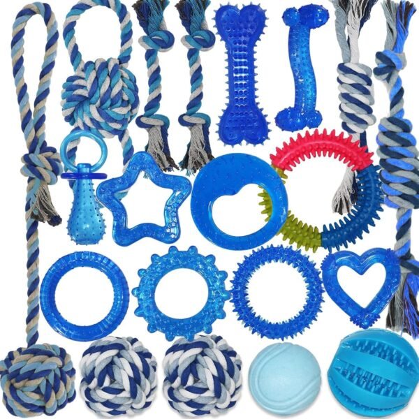 20-Pack Mixed Rubber Rings and Ropes for Small