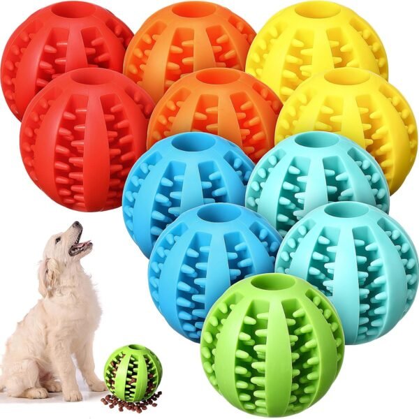 12-Piece Treat Dispensing Dog Puzzle Toy Balls, Medium